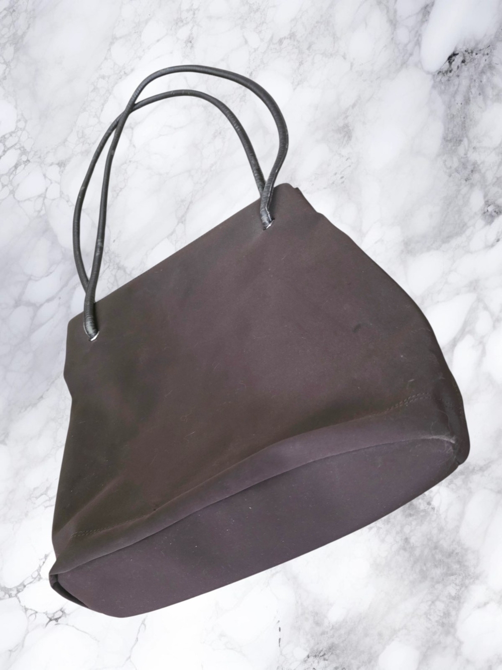 Nine West Chocolate Brown Microfiber Shoulder Bag Purse Work Everyday Carryall - Picture 8 of 11